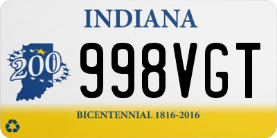 IN license plate 998VGT