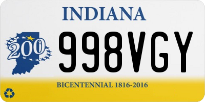 IN license plate 998VGY