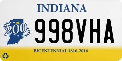 IN license plate 998VHA