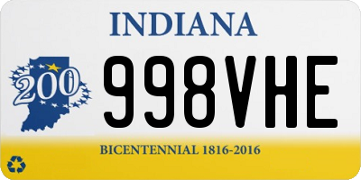 IN license plate 998VHE