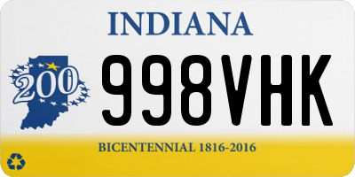 IN license plate 998VHK