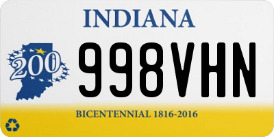 IN license plate 998VHN