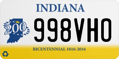 IN license plate 998VHO