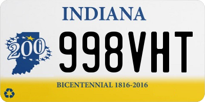 IN license plate 998VHT