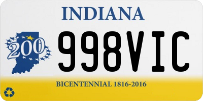 IN license plate 998VIC