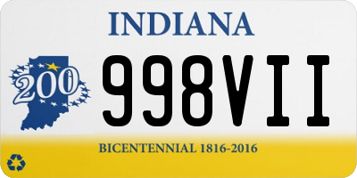 IN license plate 998VII