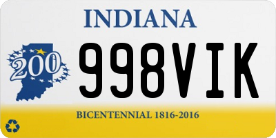 IN license plate 998VIK