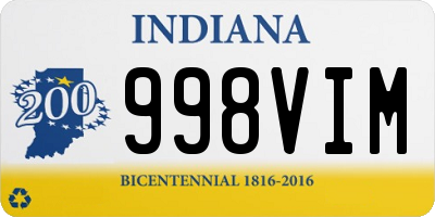 IN license plate 998VIM