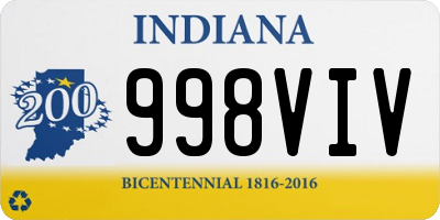 IN license plate 998VIV