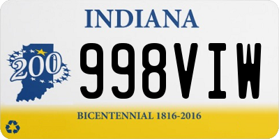 IN license plate 998VIW