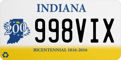 IN license plate 998VIX