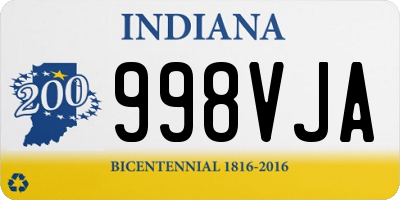 IN license plate 998VJA