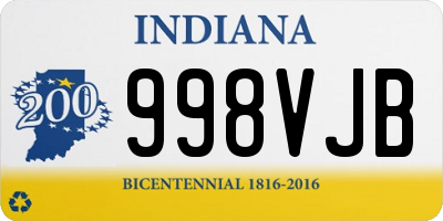 IN license plate 998VJB