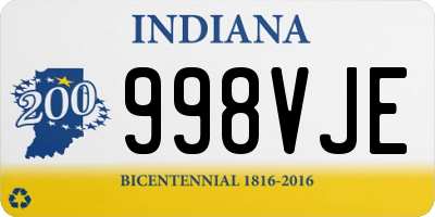 IN license plate 998VJE