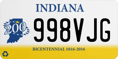 IN license plate 998VJG