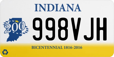 IN license plate 998VJH