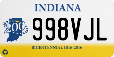 IN license plate 998VJL