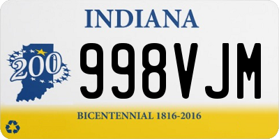 IN license plate 998VJM