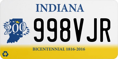 IN license plate 998VJR