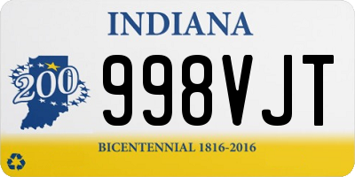 IN license plate 998VJT