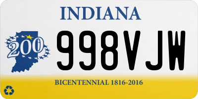 IN license plate 998VJW