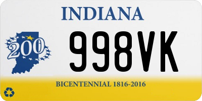 IN license plate 998VK
