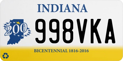 IN license plate 998VKA