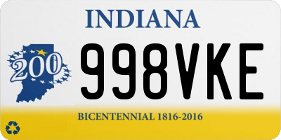 IN license plate 998VKE