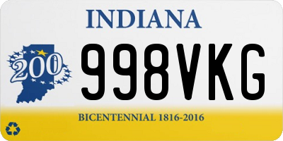 IN license plate 998VKG