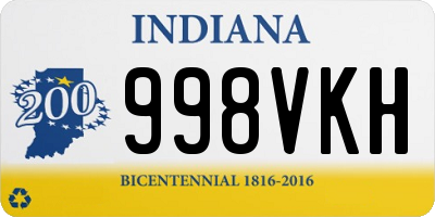 IN license plate 998VKH