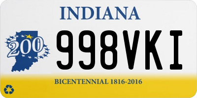 IN license plate 998VKI