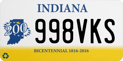 IN license plate 998VKS