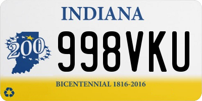 IN license plate 998VKU