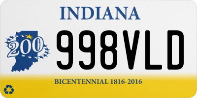 IN license plate 998VLD