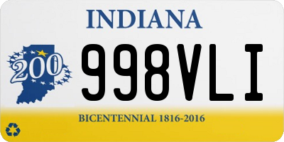 IN license plate 998VLI