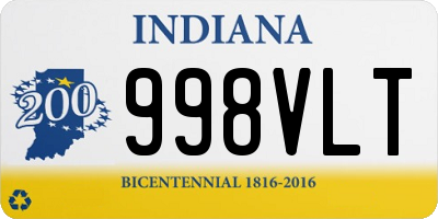 IN license plate 998VLT