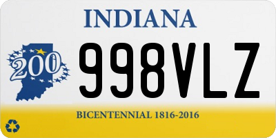 IN license plate 998VLZ