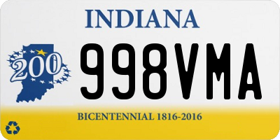 IN license plate 998VMA