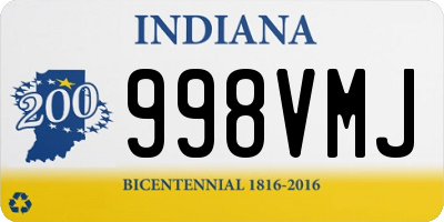 IN license plate 998VMJ