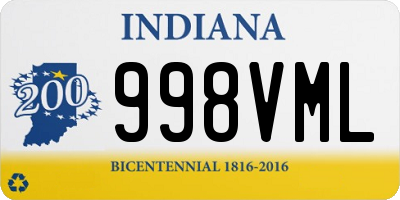 IN license plate 998VML