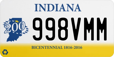 IN license plate 998VMM