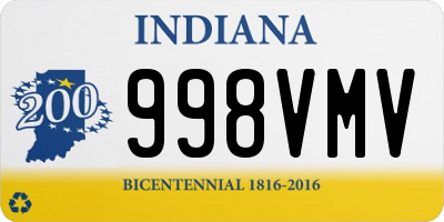 IN license plate 998VMV