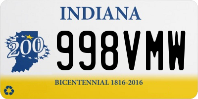 IN license plate 998VMW