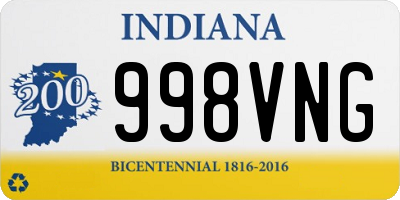 IN license plate 998VNG