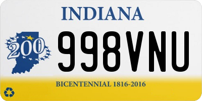 IN license plate 998VNU