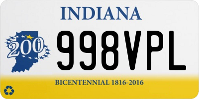 IN license plate 998VPL