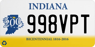 IN license plate 998VPT