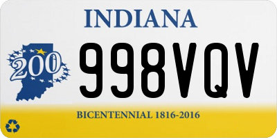 IN license plate 998VQV