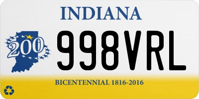 IN license plate 998VRL