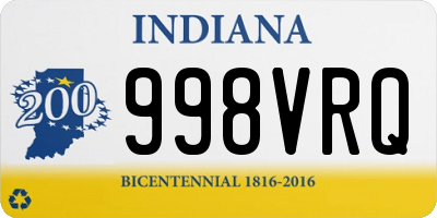 IN license plate 998VRQ